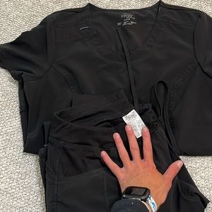 cherokee infinity black scrub set size medium